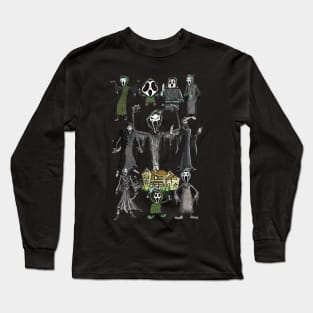 Screaming Ghost Animated! Long Sleeve T-Shirt